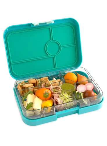 XL Yumbox Tapas 4 öğle yemeği kutusu-antibes blue / zodiac tray