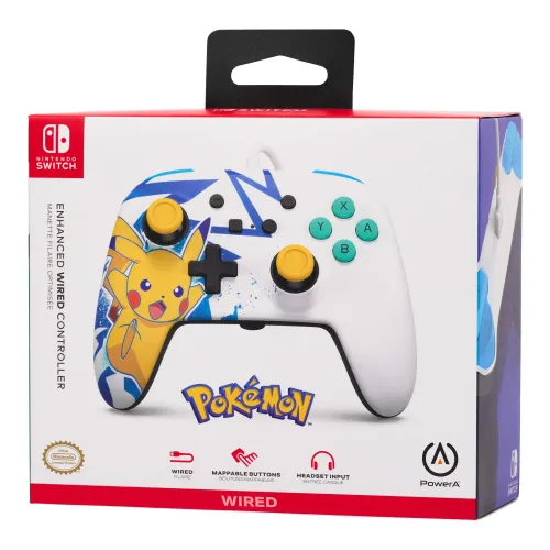 Pad PowerA Enhanced Pikachu High Voltage do Nintendo Switch Przewodowy