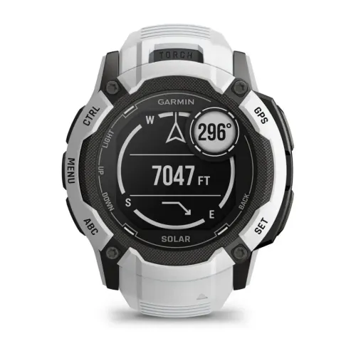 Smartwatch Garmin Instinct 2X Solar 50mm GPS Biały