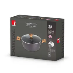 Garnek Multiclad 28Cm Z Pokrywą Bergner Bg-56038 Charcoal