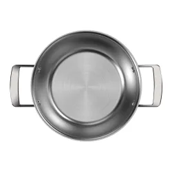 DEMEYERE Black 5 24 cm - patelnia ze stali nierdzewnej z dwoma uchwytami i pokrywką