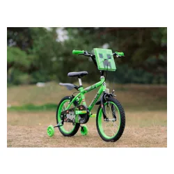 Rower dziecięcy HUFFY Minecraft 16 cali dla chłopca Zielony