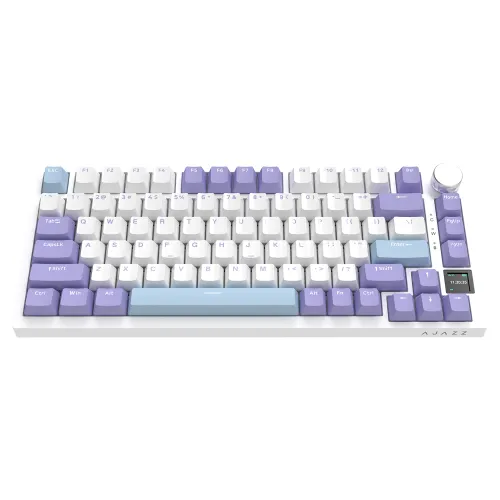 Klawiatura mechaniczna Ajazz AK820 Pro Gift Switch Biało-fioletowy