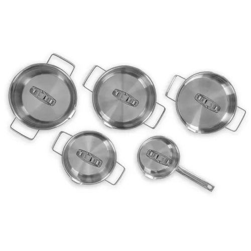 Zestaw garnków GÖTZE & JENSEN Denver CS700 Inox (10 elementów)