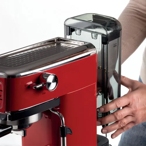 ARIETE Perfetto Slim Manometro Moderna 1381/33 1300 W czerwony - ekspres do kawy ciśnieniowy