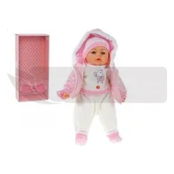 Lalka bobas ze smoczkiem i polskim głosem 45cm