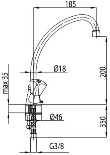 Bateria KFA ARMATURA Standard 303-415-00 Chrom
