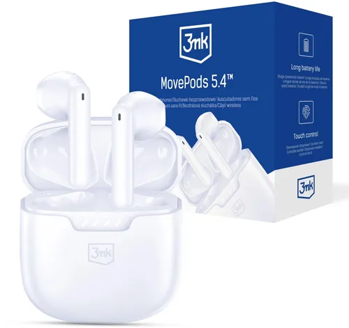 Słuchawki douszne 3MK MovePods 5.4 Biały