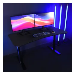 Biurko Arozzi Arena Medium Pure Black 140cm Czarny