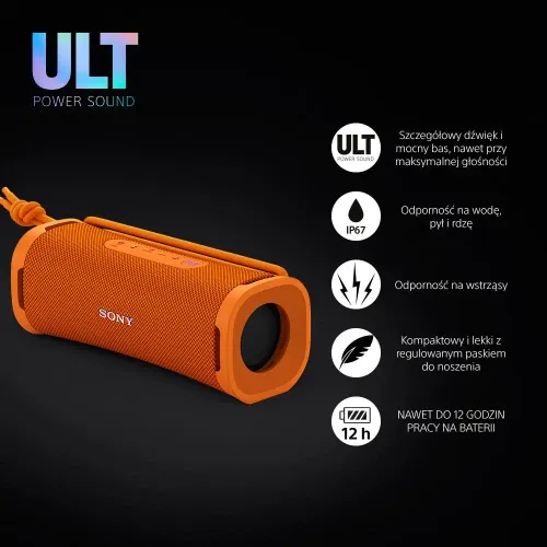 Głośnik Bluetooth Sony ULT Field 1 SRS-ULT10D Pomarańczowy