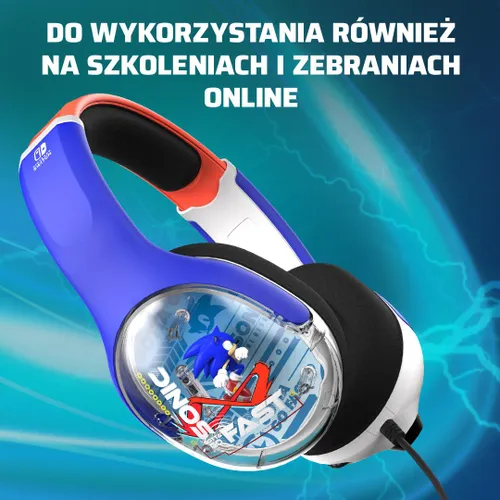 Słuchawki przewodowe z mikrofonem PDP REALMz Sonic Go Fast Nauszne Wzór-Motyw