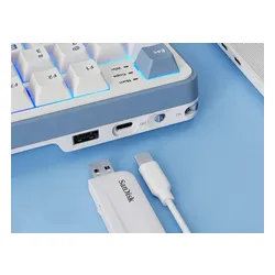 Klawiatura ROYAL KLUDGE RK-S98 Chartreuse Switch Biało-niebieski