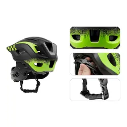 Kask rowerowy VAYOX Enduro VA0421BM Czarny Full Face z odpinaną szczęką (rozmiar M)