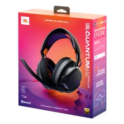 Słuchawki JBL Quantum 650 Bezprzewodowe, Nauszne, Dźwięk przestrzenny Czarno-fioletowy