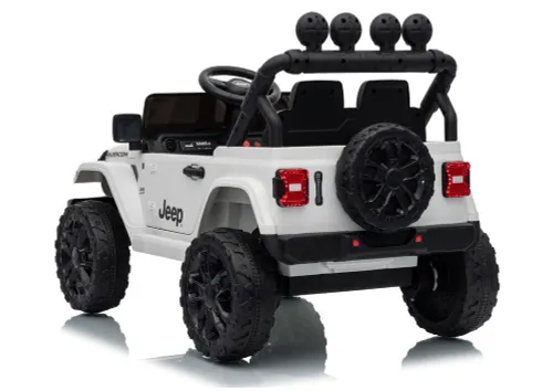Auto Na Akumulator Jeep Rubicon 2X200W 24V Eva Skóra LED Pilot Radio MP3