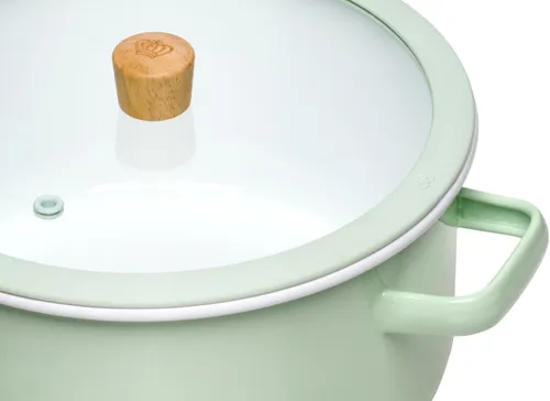 Zestaw garnków GERLACH Natur Enamel Pastelowa zieleń (6 elementów)
