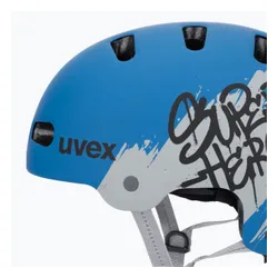 Kask dziecięcy UVEX Kid 4 Style super hero blue matt
