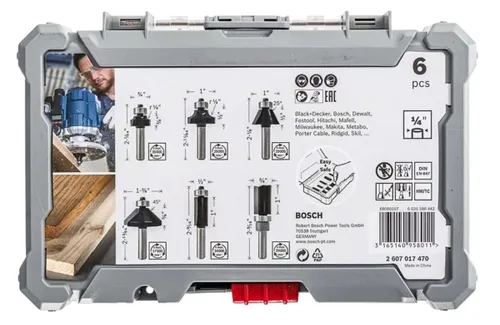 Zestaw frezów BOSCH Trim&Edging 2607017470 (6 szt.)
