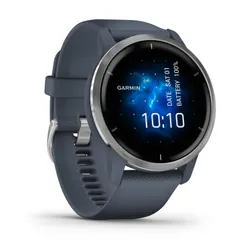 Умные часы Garmin Venu 2 GPS серебристо-темно-синий