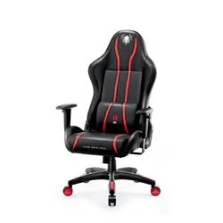 Fotel Diablo Chairs X-One 2.0 Normal Size Gamingowy do 160kg Skóra ECO Tkanina Czarno-czerwony