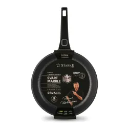 Patelnia marmurowa z odpinaną rączką STARKE PRO SVART 28 cm