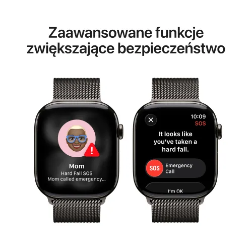 Apple Watch Series 11 GPS + Cellular 42mm Tytan Łupek Bransoleta mediolańska Łupek