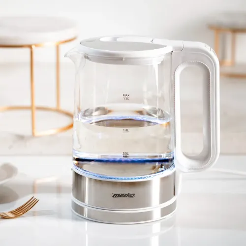 Czajnik elektryczny bezprzewodowy szklany MESKO MS 1301W 1,7 l
