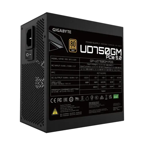 Zasilacz Gigabyte GP-UD750GM PG5 750W 80+ Gold Czarny