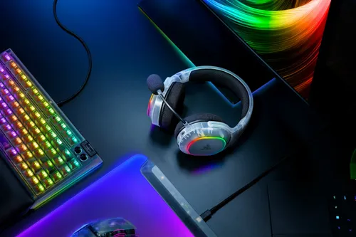Słuchawki RAZER Barracuda X Chroma Phantom Bezprzewodowe, Nauszne, Dźwięk przestrzenny Biało-przezroczysty
