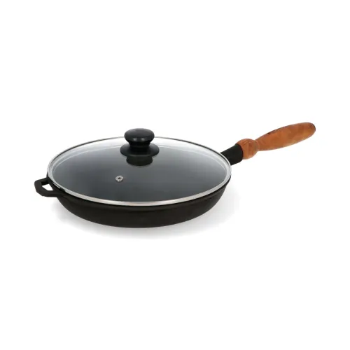 Patelnia żeliwna z pokrywką MAYSTERNYA WOOD 26 cm
