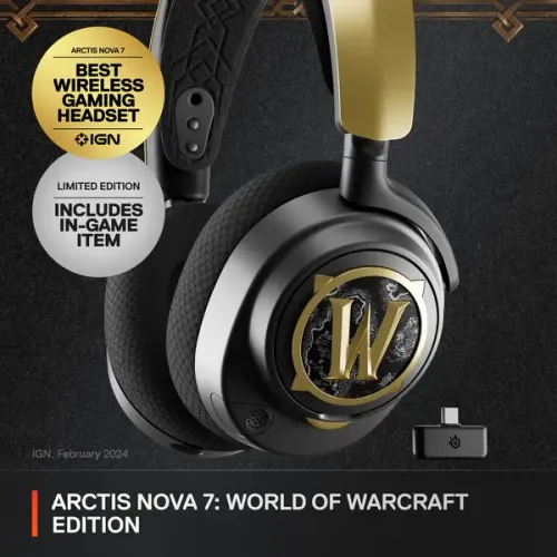 Słuchawki bezprzewodowe z mikrofonem SteelSeries Arctis Nova 7 Wireless Nauszne World of Warcraft Edition