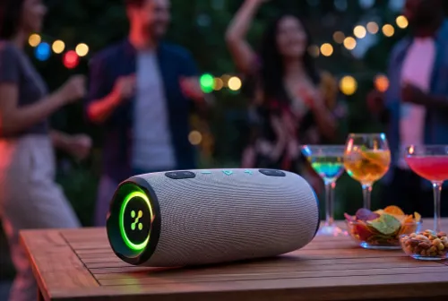 Głośnik mobilny XMUSIC BTS860 Bluetooth, Moc 40W, IP66, Akumulator 5000 mAh,  Radio FM, Szary