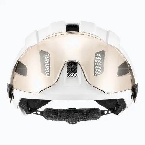 Kask rowerowy UVEX Stride Visor white matt/litemirror silver
