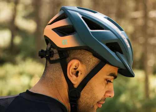 Kask rowerowy LAZER Cerro KinetiCore Niebiesko-pomarańczowy MTB (rozmiar M)