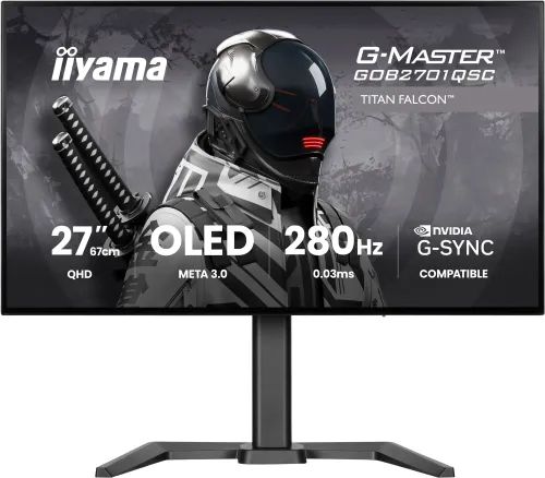 Monitor iiyama G-Master Titan Falcon GOB2701QSC-B1 27" 2K Tandem OLED 280Hz 0,03ms Gamingowy
