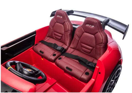 Samochód Na Akumulator Dla 2 Dzieci Porsche 911 Gt3 24V Eva LED 2 Silniki