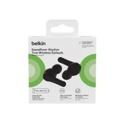 Słuchawki bezprzewodowe Belkin SoundForm Rhythm Dokanałowe Bluetooth 5.3 Czarny