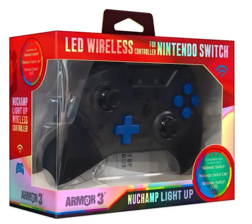 Pad Armor3 NuChamp Wireless Game Controller LED do Nintendo Switch Bezprzewodowy Szary