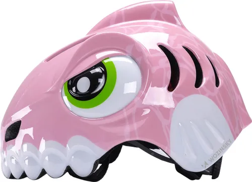Kask rowerowy WOZINSKY Dinozaur HT-62R Różowy dla Dzieci (rozmiar S)