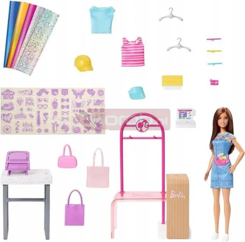 LALKA BARBIEFASHION BOUTIQUE PROJEKTANTKA MODY zestaw z lalką + akcesoria HKT78