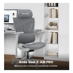 Fotel Anda Seat X-Air Pro XL Gamingowy do 120kg Tkanina Szary