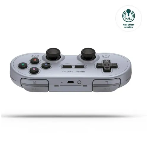 Pad 8BitDo SN30 Pro Bluetooth Hall Effect do PC, Nintendo Switch, Android, iOS Bezprzewodowy Gray