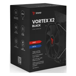 Chłodzenie CPU SAVIO Vortex X2 Black