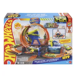 Tor Hot Wheels City Mega Myjna pętla + auto JHL97
