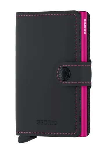 Kompaktowy portfel RFID Secrid Miniwallet Matte - black / fuchsia