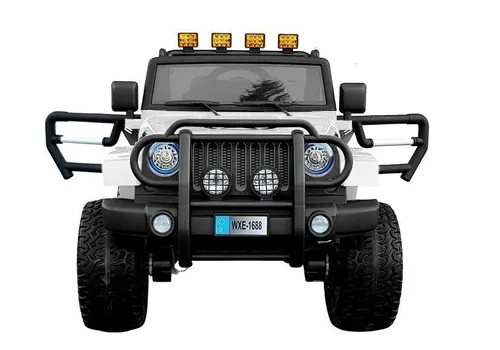 Auto Na Akumulator Dla 2 Dzieci Dżip Wxe-1688 4X4 LED Pilot Skóra Eva MP3 Strong 2 Akumulatory