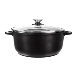 Garnek Granitowy z Pokrywką do Gotowania Duszenia Pieczenia 28 cm 7L Grande
