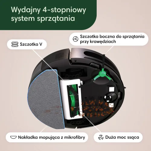 Robot sprzątający IROBOT Roomba Combo Essential Y011240 Czarny