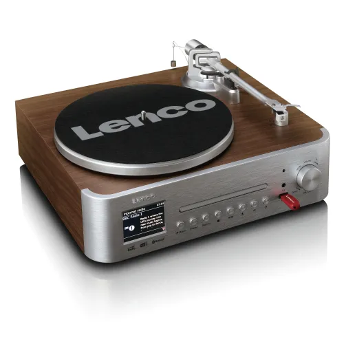 Gramofon Lenco MC-860WDSI Automatyczny Napęd paskowy Przedwzmacniacz Bluetooth Czarny