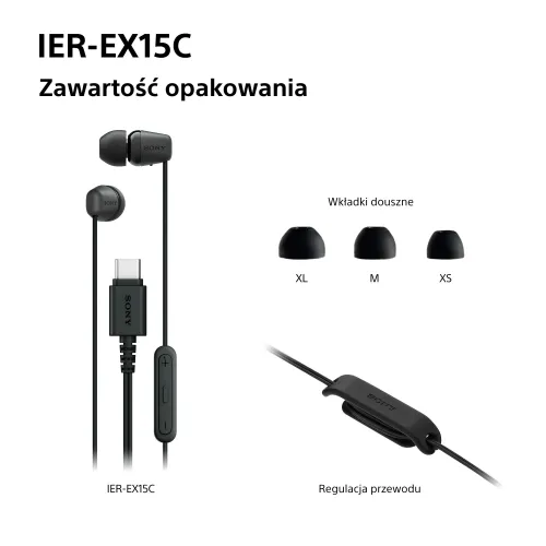 Słuchawki przewodowe Sony IER-EX15C Dokanałowe USB-C Różowy